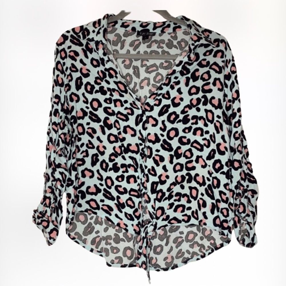 J for Justify Cropped Leopard Blouse